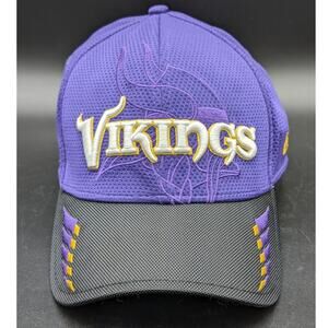 Minnesota Vikings New Era Hat Mens cap Football Fitted Purple Embroider Large XL
